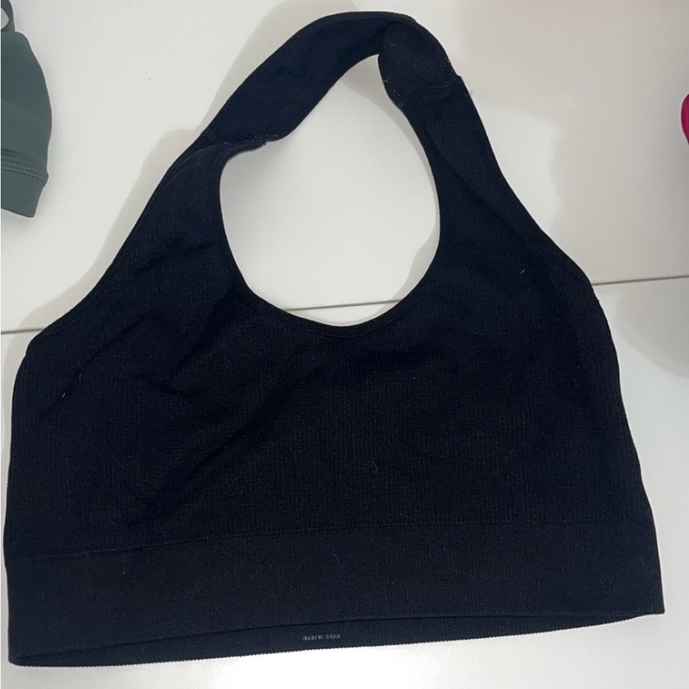 NVGTN Black Halter Sports Bra